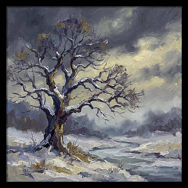 Winter Tree In A Snowy Landscape