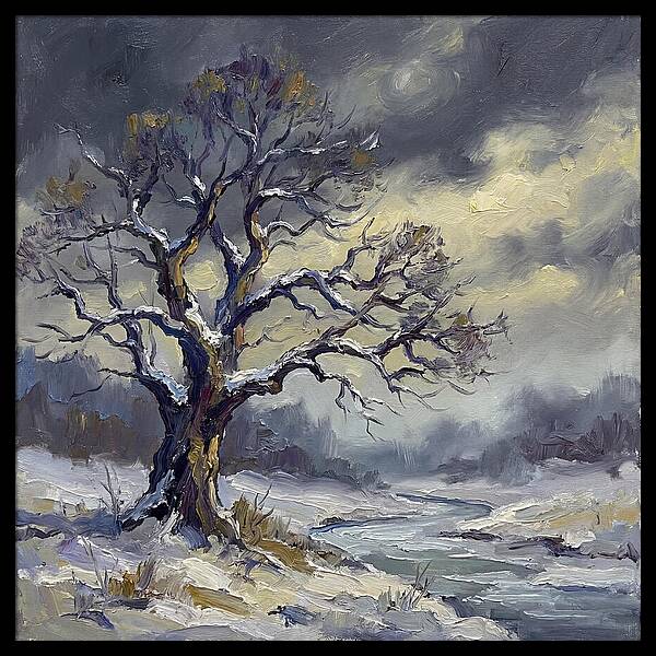 Winter Tree In A Snowy Landscape