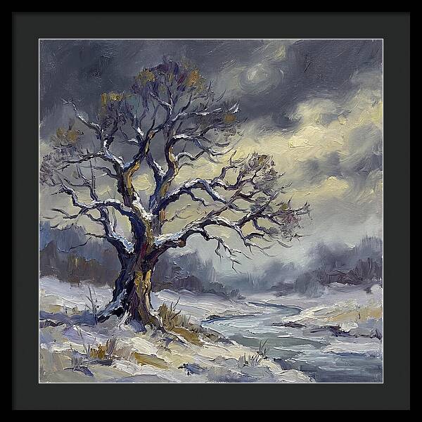 Winter Tree In A Snowy Landscape