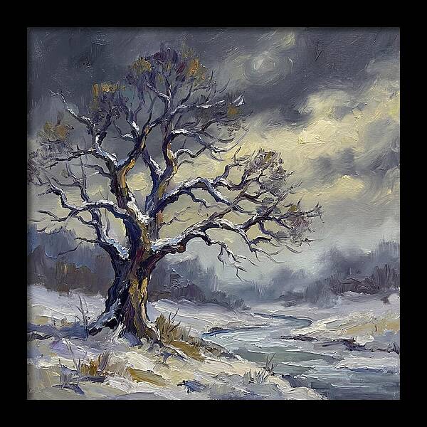 Winter Tree In A Snowy Landscape