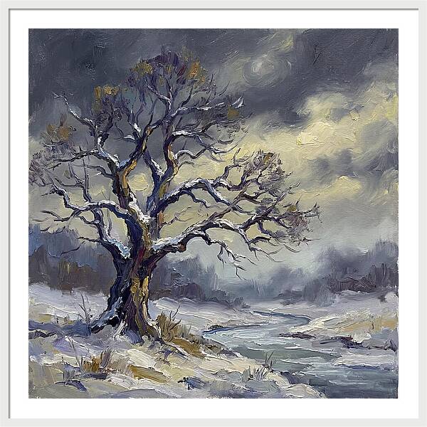Winter Tree In A Snowy Landscape
