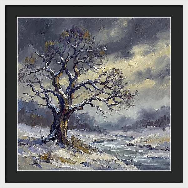 Winter Tree In A Snowy Landscape