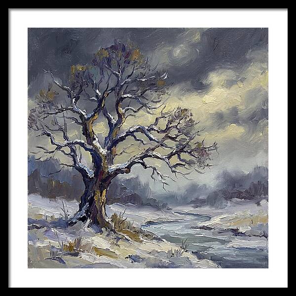 Winter Tree In A Snowy Landscape