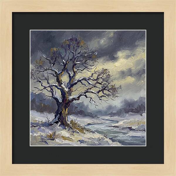 Winter Tree In A Snowy Landscape