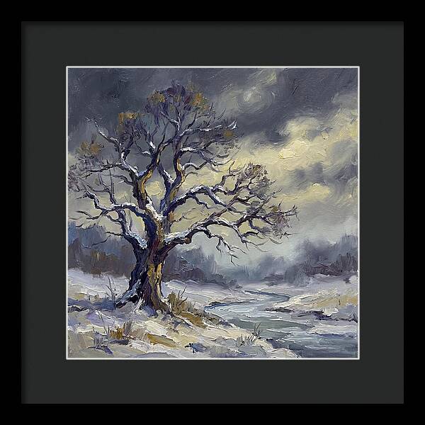 Winter Tree In A Snowy Landscape