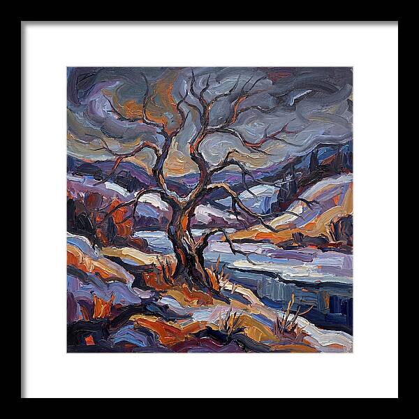 Winter Tree In Expressionist Style