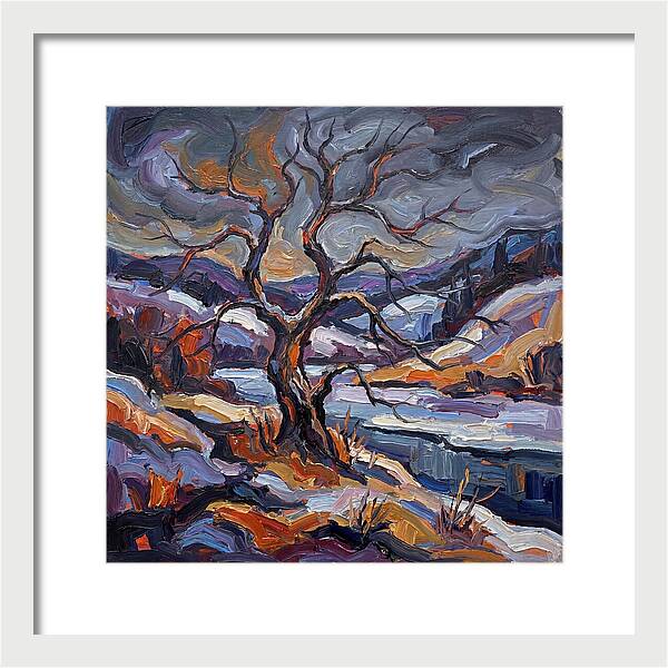 Winter Tree In Expressionist Style
