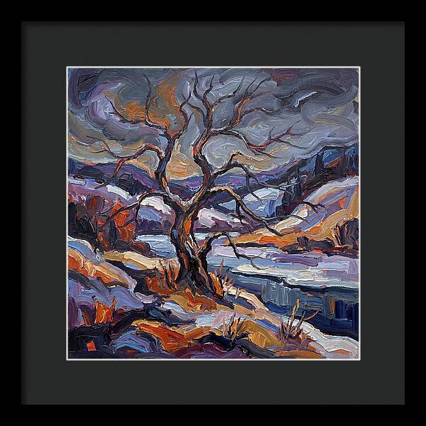 Winter Tree In Expressionist Style