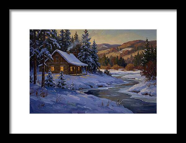 Winter Twilight With Blue Snow