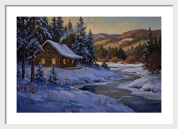 Winter Twilight With Blue Snow