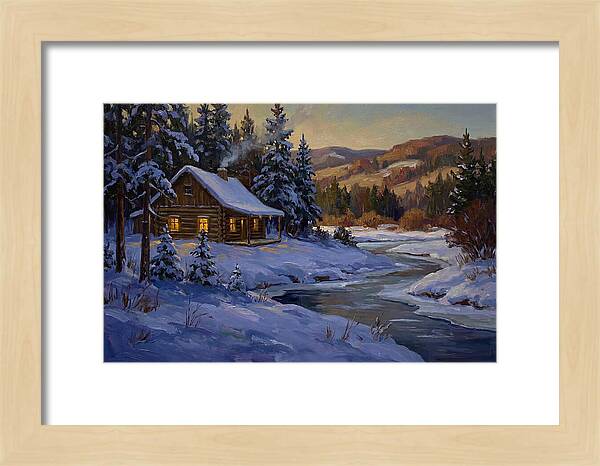 Winter Twilight With Blue Snow