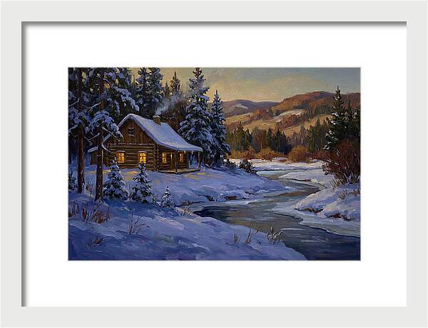 Winter Twilight With Blue Snow