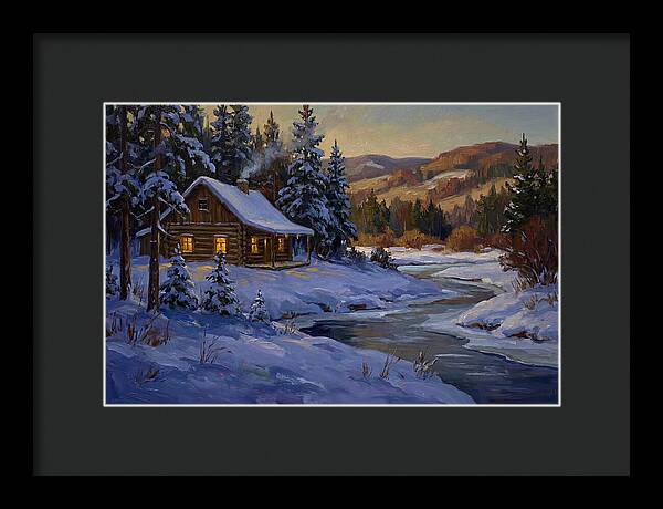 Winter Twilight With Blue Snow