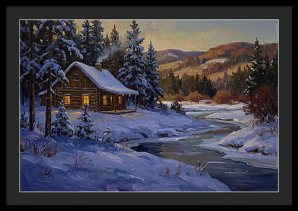 Winter Twilight With Blue Snow
