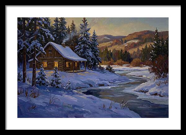 Winter Twilight With Blue Snow
