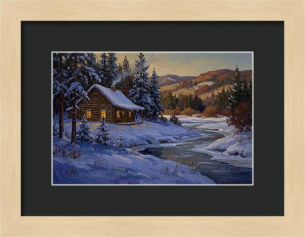 Winter Twilight With Blue Snow