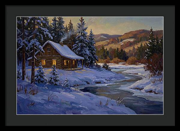 Winter Twilight With Blue Snow