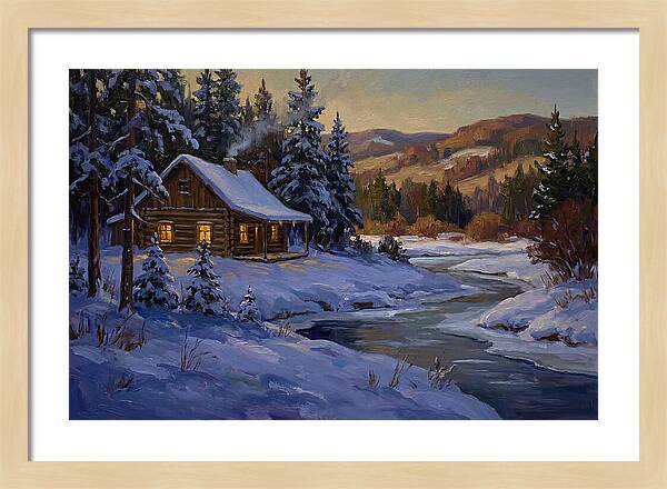 Winter Twilight With Blue Snow