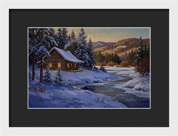 Winter Twilight With Blue Snow