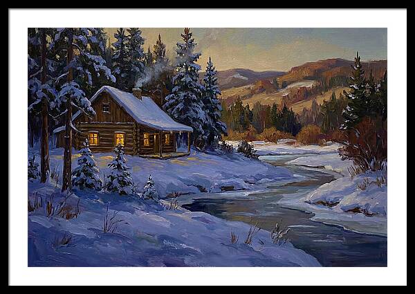 Winter Twilight With Blue Snow
