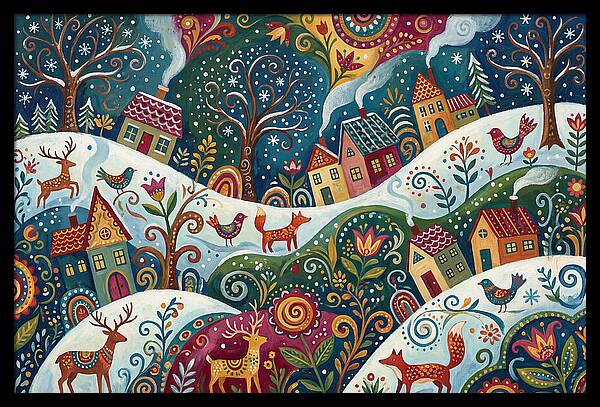 Winter Wonderland Folk Art