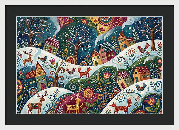 Winter Wonderland Folk Art