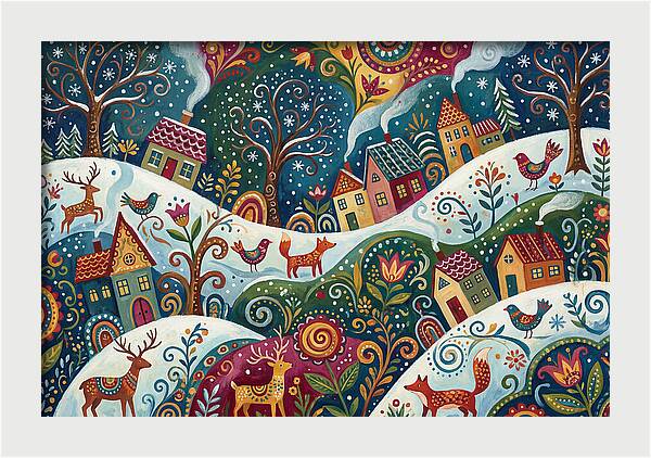 Winter Wonderland Folk Art