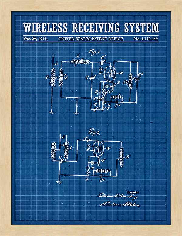 Wireless Receiving System Armstrong Regenerative Blueprint Patent Us1113149a