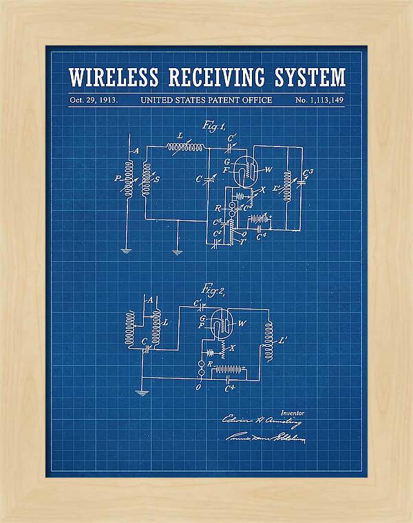 Wireless Receiving System Armstrong Regenerative Blueprint Patent Us1113149a
