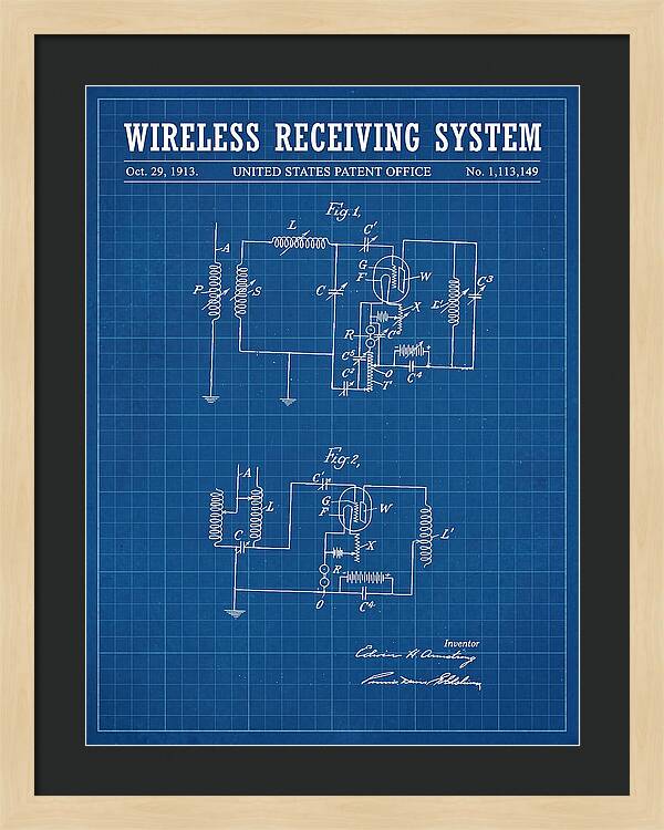Wireless Receiving System Armstrong Regenerative Blueprint Patent Us1113149a
