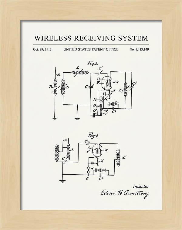 Wireless Receiving System Armstrong Regenerative Minimalist Patent Us1113149a