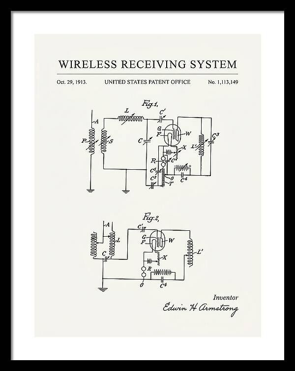 Wireless Receiving System Armstrong Regenerative Minimalist Patent Us1113149a