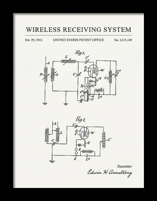 Wireless Receiving System Armstrong Regenerative Minimalist Patent Us1113149a