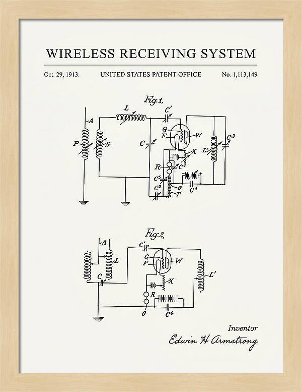 Wireless Receiving System Armstrong Regenerative Minimalist Patent Us1113149a