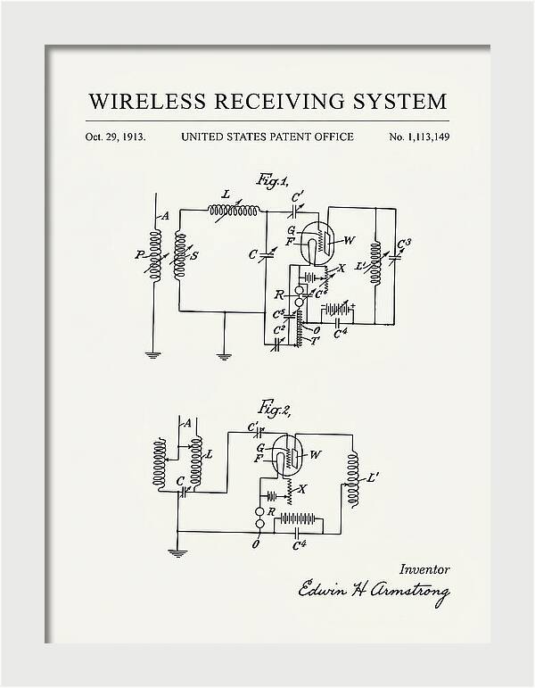 Wireless Receiving System Armstrong Regenerative Minimalist Patent Us1113149a