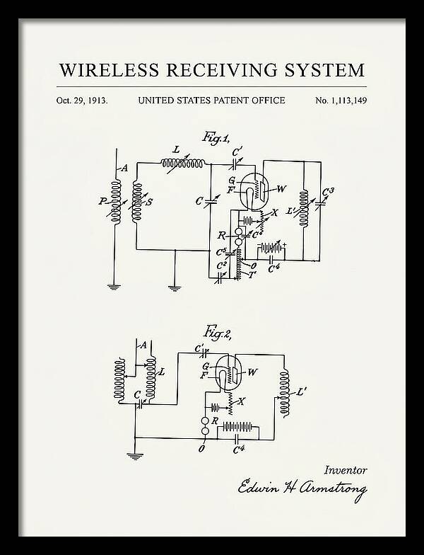 Wireless Receiving System Armstrong Regenerative Minimalist Patent Us1113149a