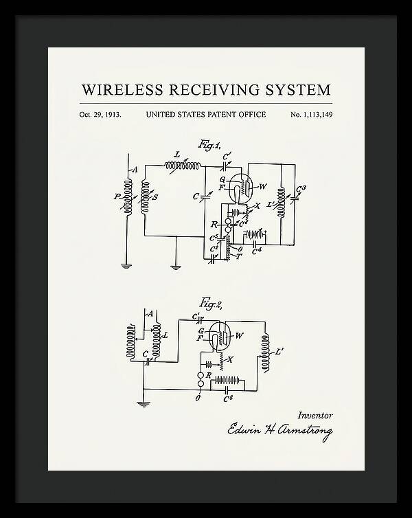 Wireless Receiving System Armstrong Regenerative Minimalist Patent Us1113149a