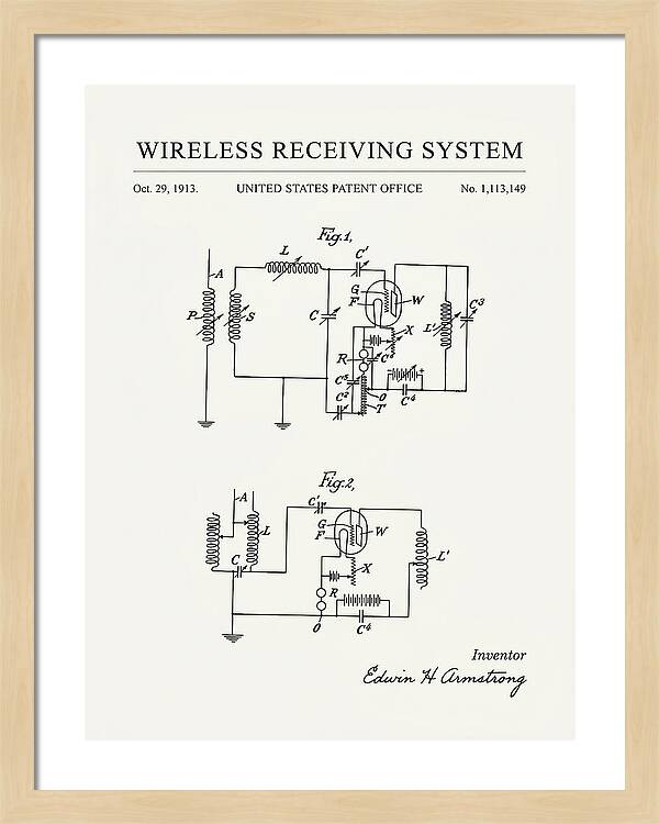 Wireless Receiving System Armstrong Regenerative Minimalist Patent Us1113149a