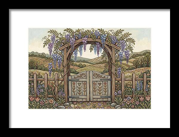 Wisteria Arch Overlooking Fields