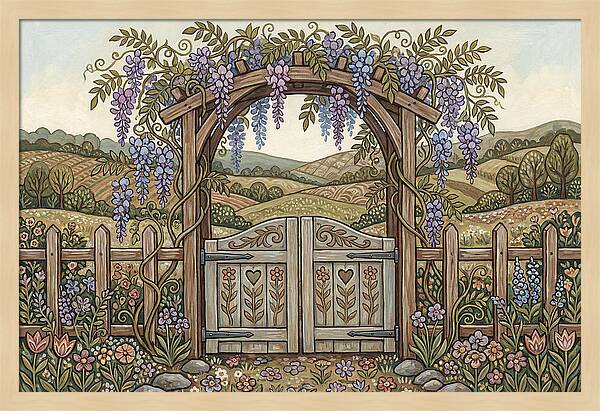Wisteria Arch Overlooking Fields
