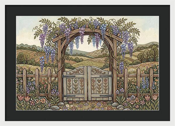 Wisteria Arch Overlooking Fields