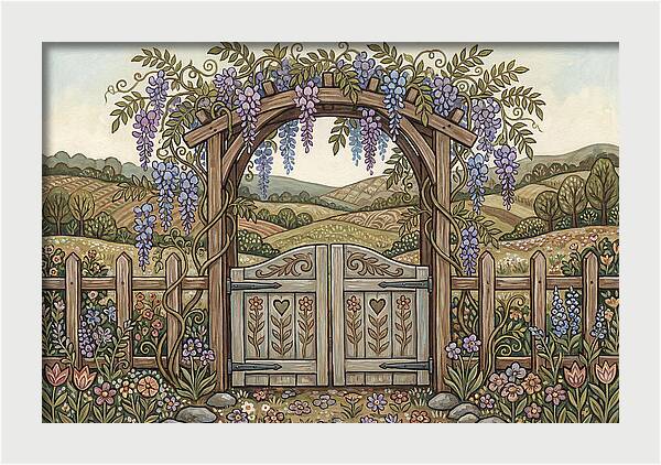 Wisteria Arch Overlooking Fields