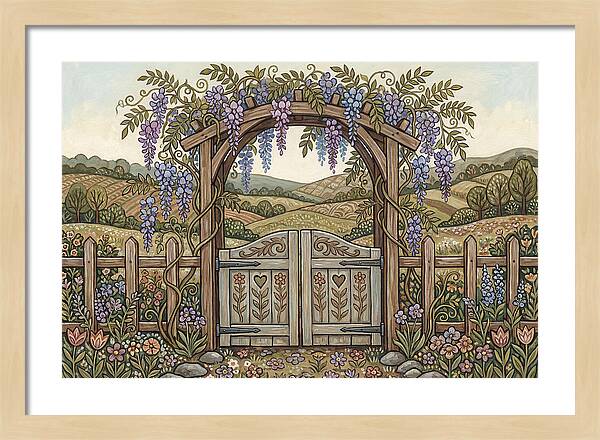 Wisteria Arch Overlooking Fields