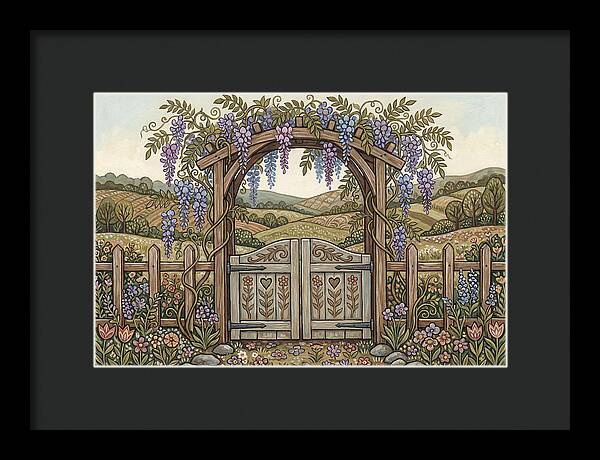Wisteria Arch Overlooking Fields