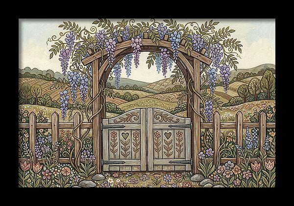 Wisteria Arch Overlooking Fields