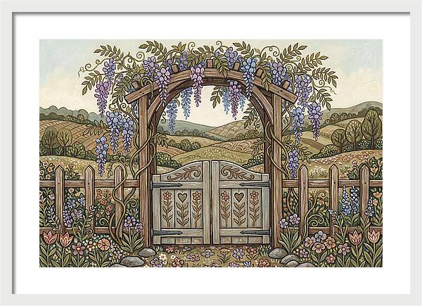 Wisteria Arch Overlooking Fields