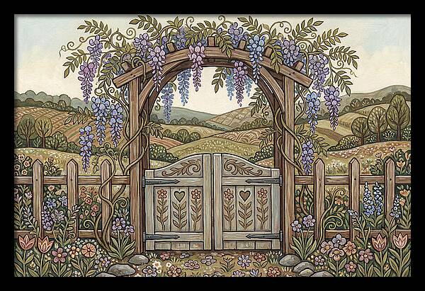 Wisteria Arch Overlooking Fields