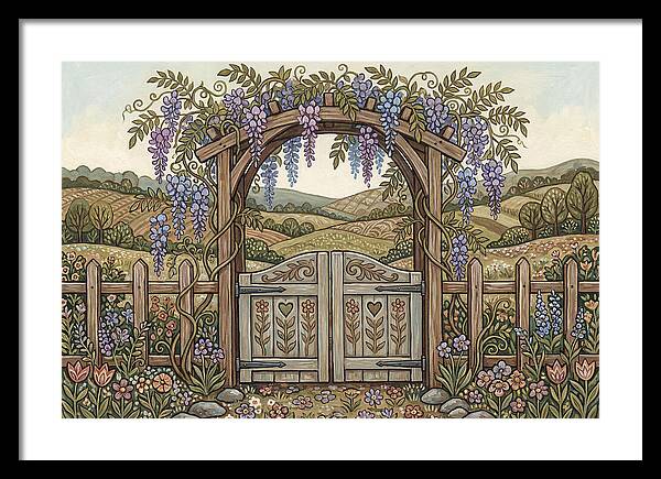 Wisteria Arch Overlooking Fields