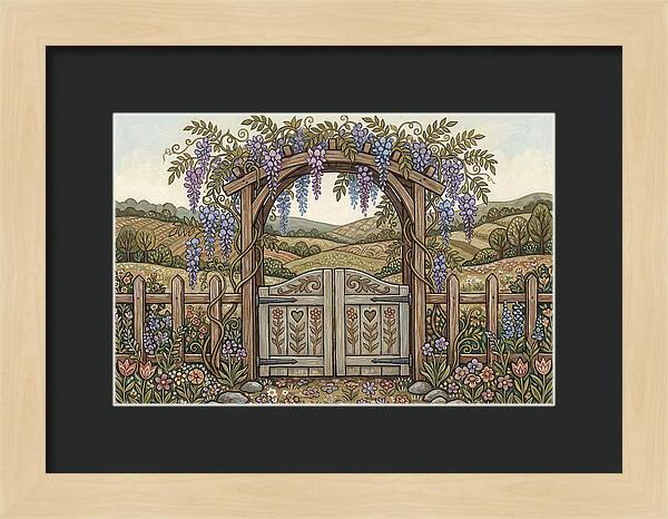 Wisteria Arch Overlooking Fields