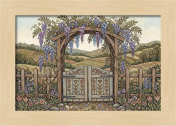 Wisteria Arch Overlooking Fields